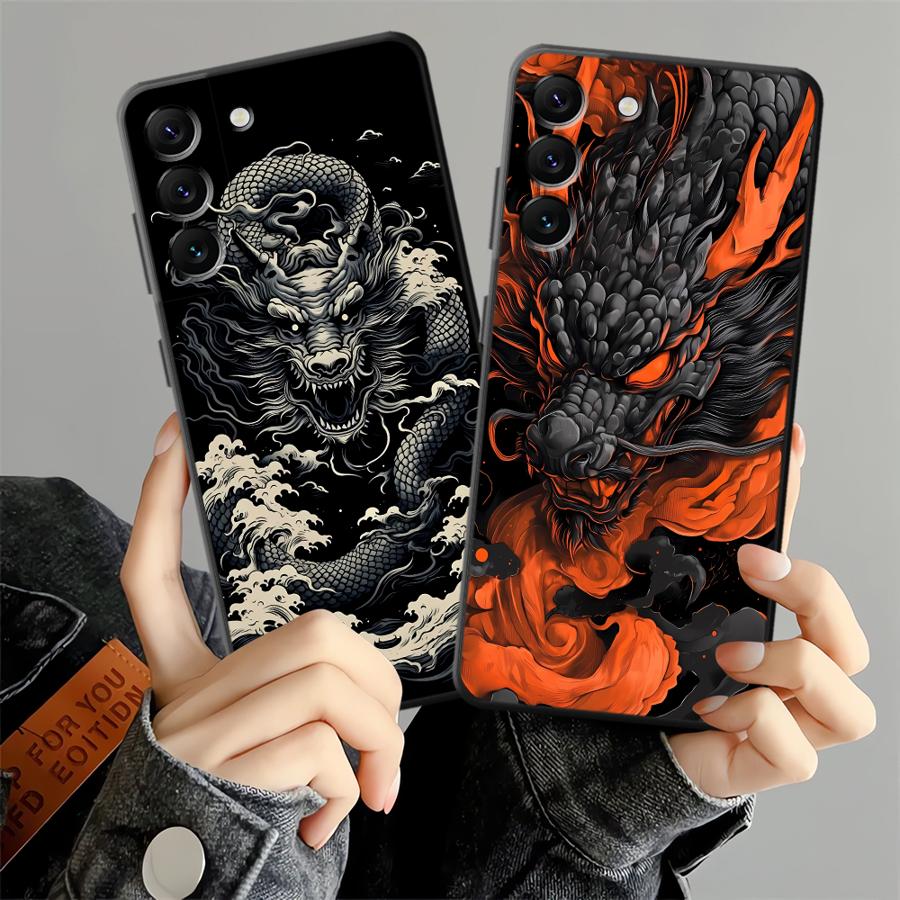 Phone Cases Galaxy A17 - Wave Dragon Art Phone Cover Case