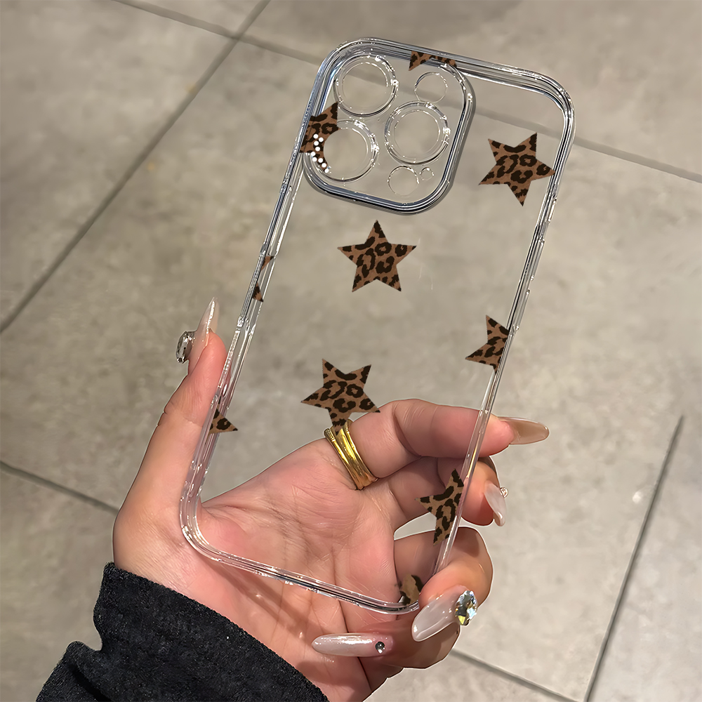 Phone Cases Leopard Print - Wild Leopard Print Star Silicone Phone