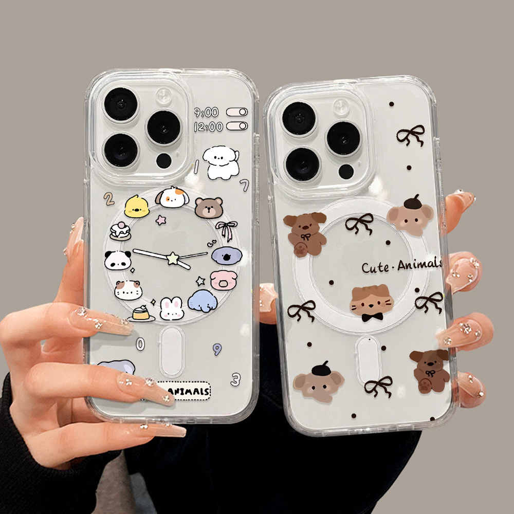 Phone Cases Magsafe - Cute Cartoon Animals Phone Case For