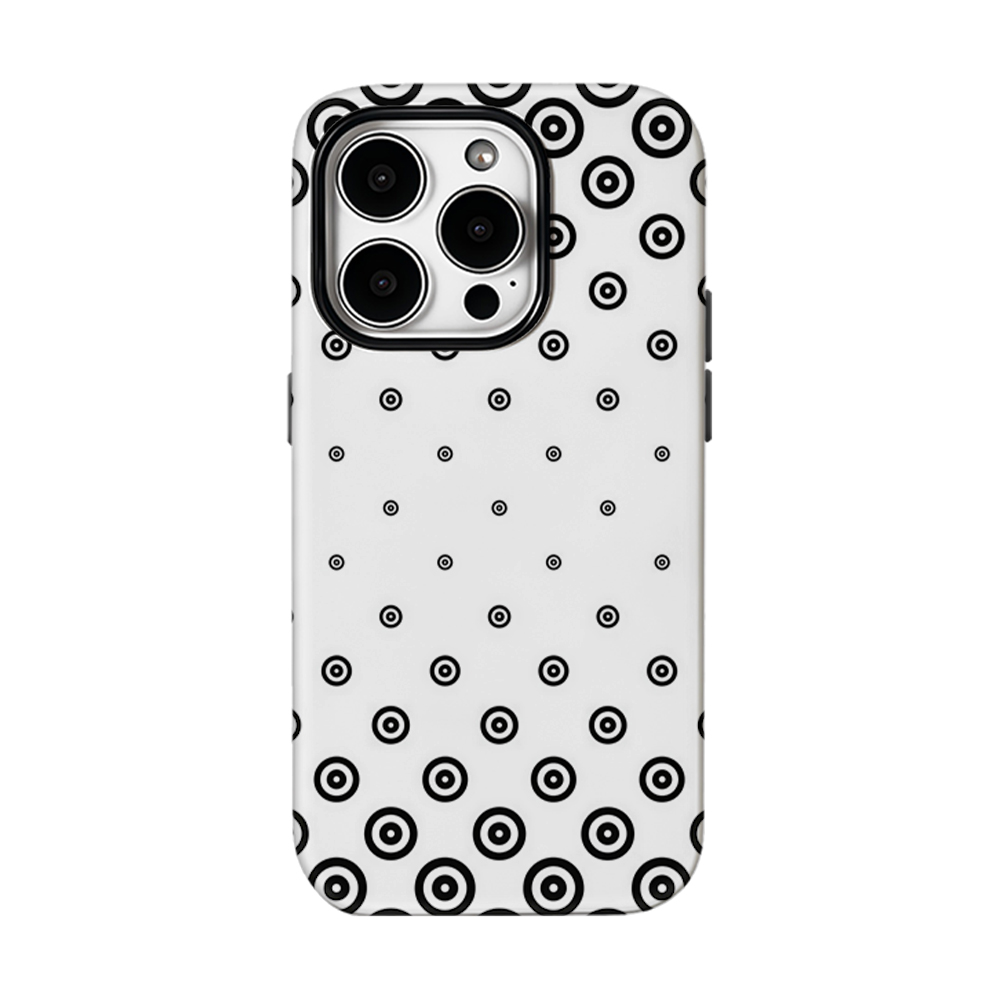 Phone Cases Target - Black White Target Dot Phone Case
