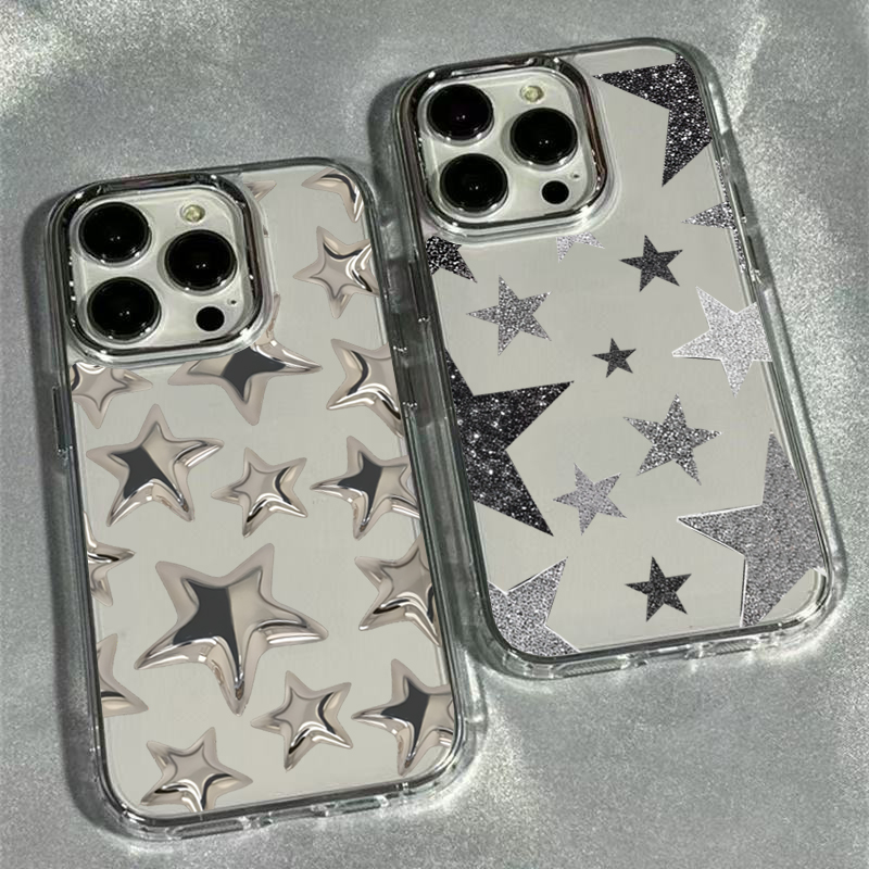 Phone Cases Transparent - Shining Star Trendy Pattern Transparent Phone