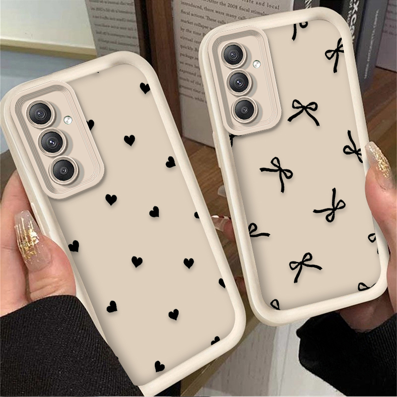 Black Love Heart Bowknot Case  - Phone Cases Samsung A14 ulasan dan harga