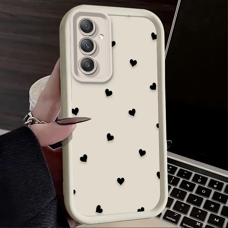 Black Love Heart Bowknot Case  - Phone Cases Samsung A14 ulasan dan harga