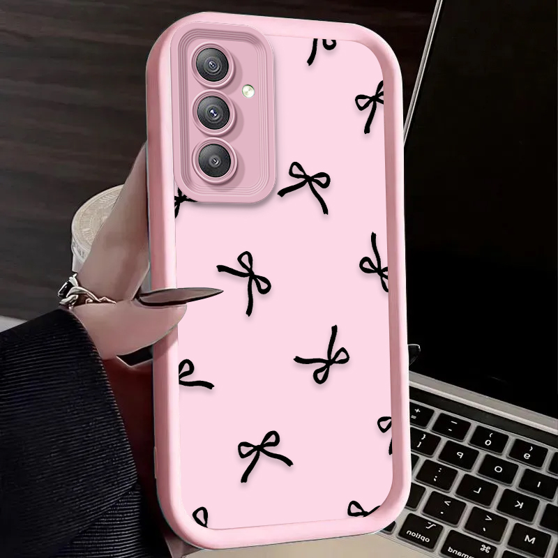 Black Love Heart Bowknot Case  - Phone Cases Samsung A14 ulasan dan harga