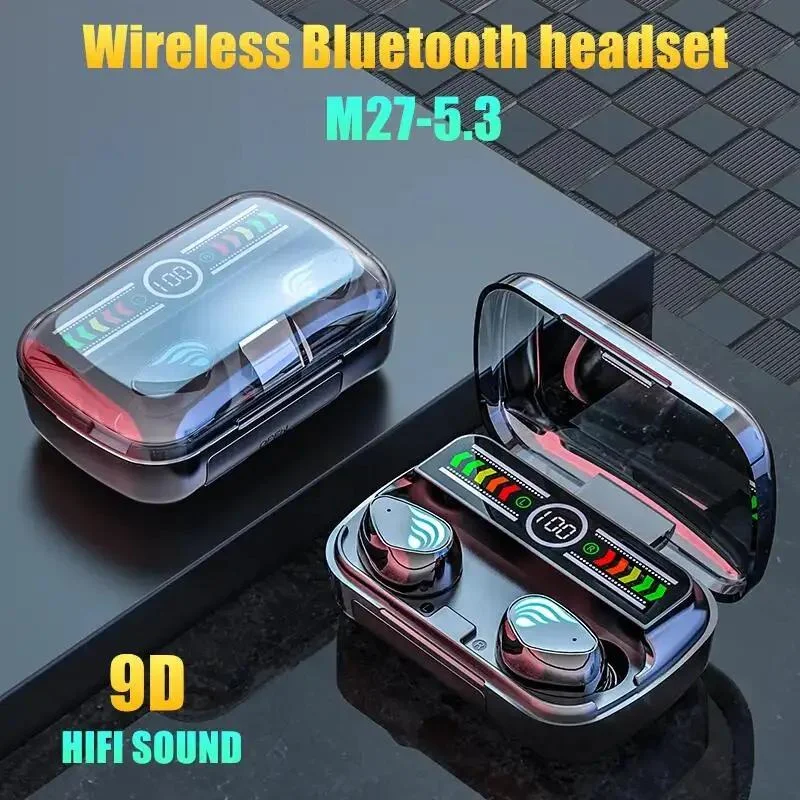 M27 TWS Bluetooth Headphones W - Phone Cases Pk ulasan dan harga