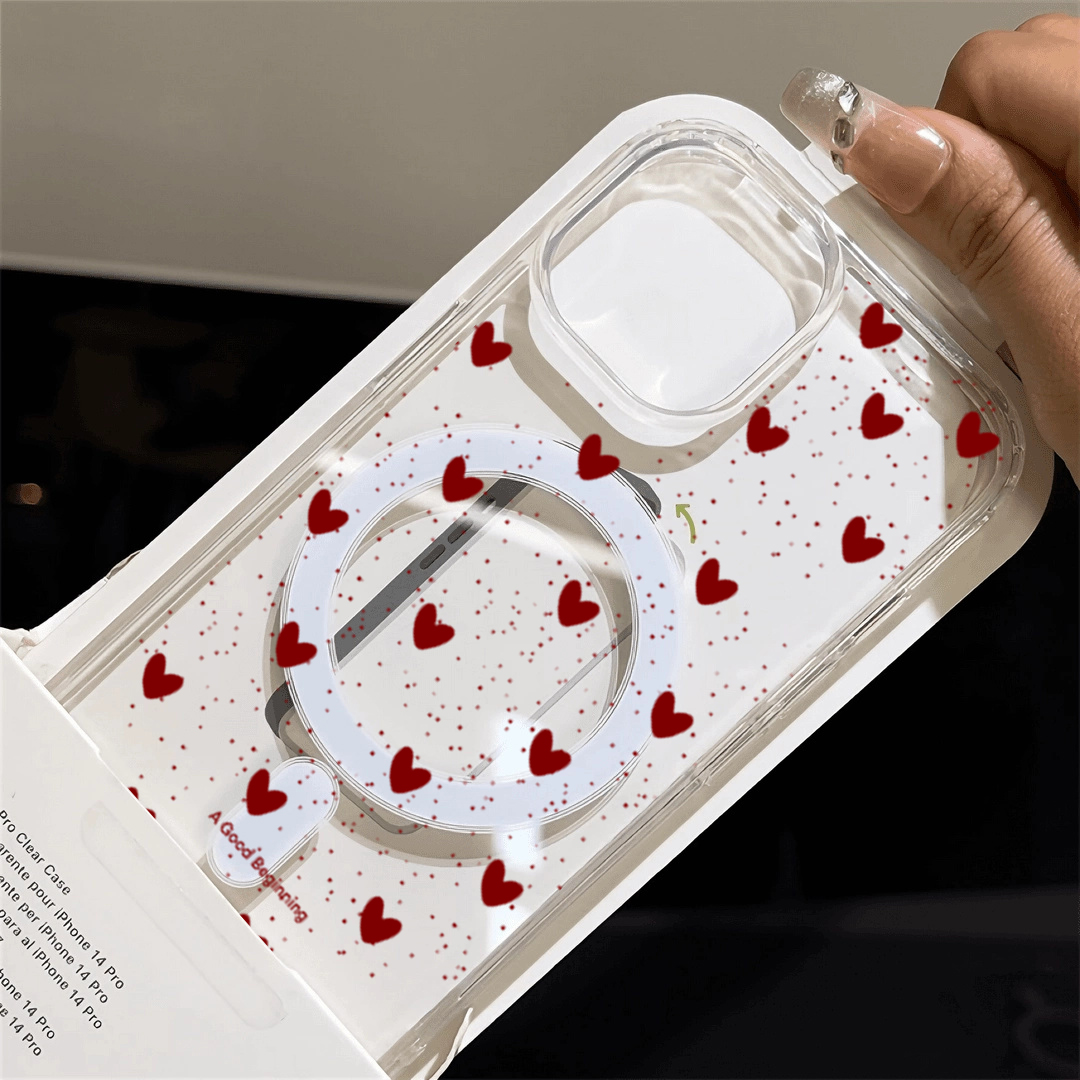 INS Red Love Heart Sexy Transp - Phone Cases Magsafe ulasan dan harga