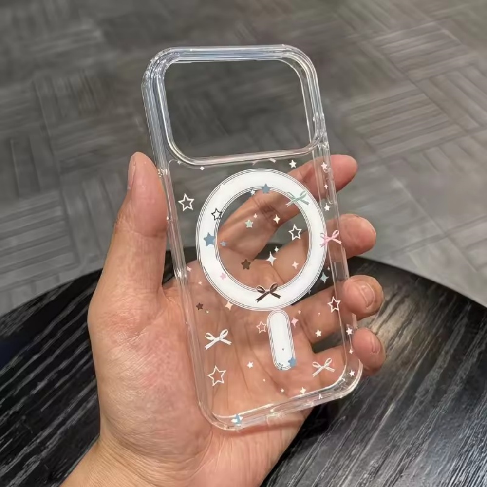 Star Bow Print Clear Phone Cas - Phone Cases Magsafe ulasan dan harga