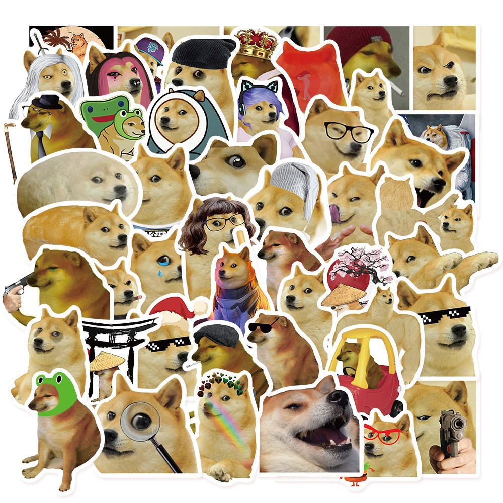 50Pcs Funny Doge MEME Stickers - Phone Cases Kids ulasan dan harga