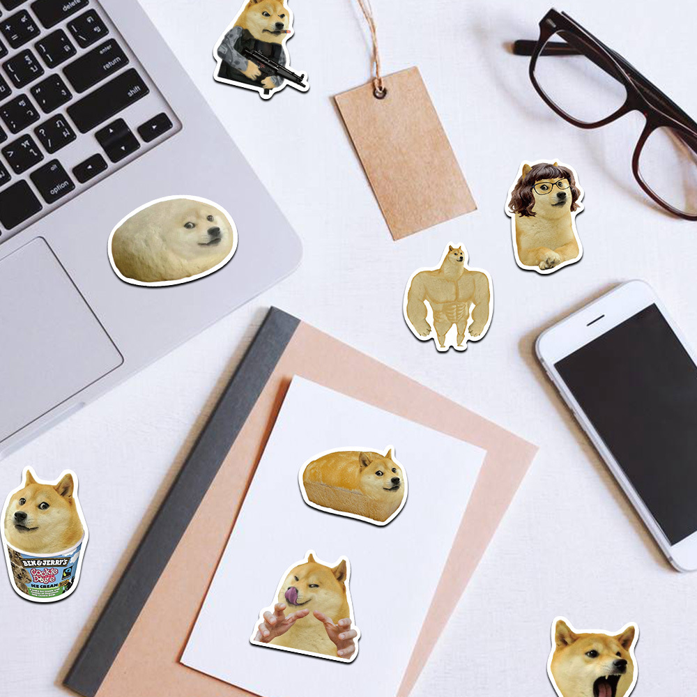 50Pcs Funny Doge MEME Stickers - Phone Cases Kids ulasan dan harga