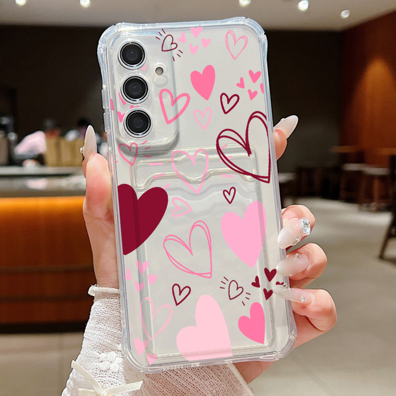Love Heart Leaves Pattern Clea - Phone Cases Galaxy A17 ulasan dan harga