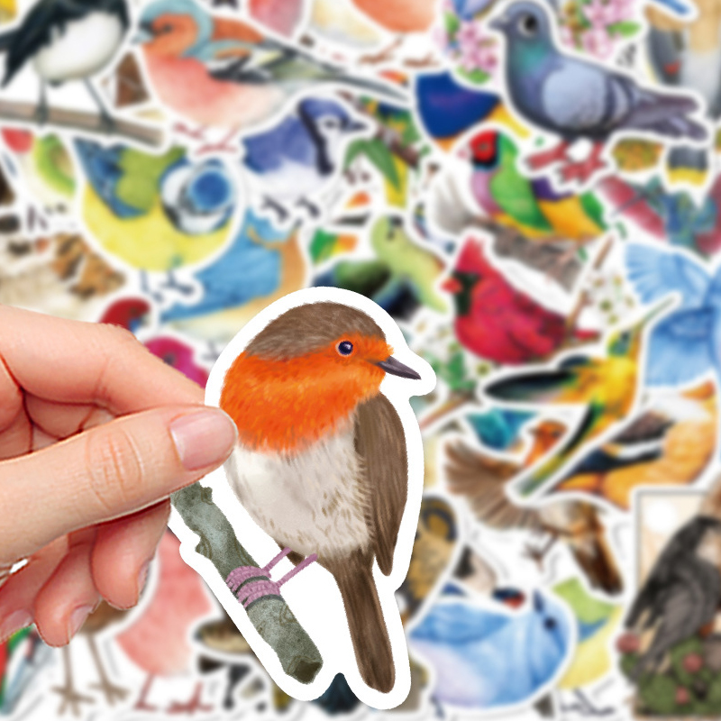 50PCS Watercolor Bird Graffiti - Phone Cases Kids ulasan dan harga