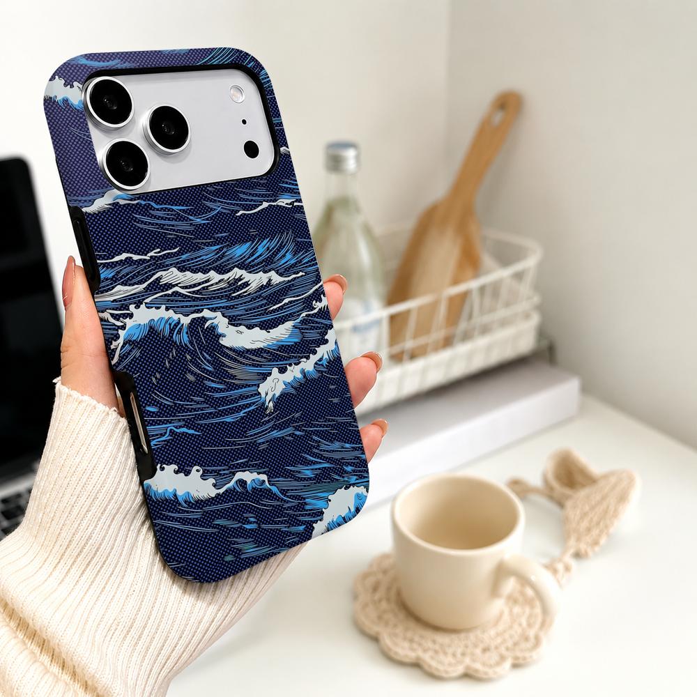 Luxury Carbon Fiber Sea Wave T - Phone Cases Magsafe ulasan dan harga