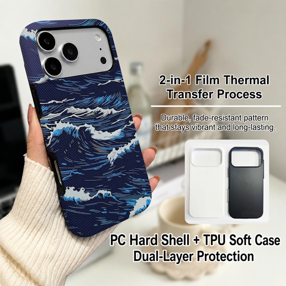 Luxury Carbon Fiber Sea Wave T - Phone Cases Magsafe ulasan dan harga