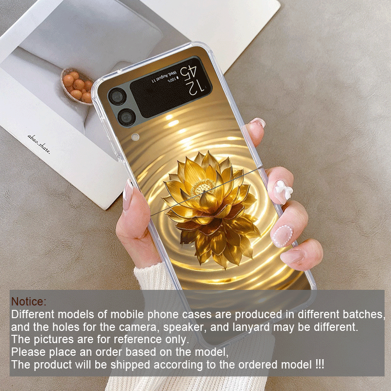 Creative Golden Lotus Flower P - Phone Cases Z Flip 7 ulasan dan harga