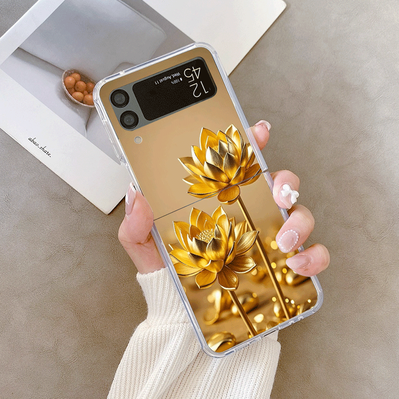 Creative Golden Lotus Flower P - Phone Cases Z Flip 7 ulasan dan harga