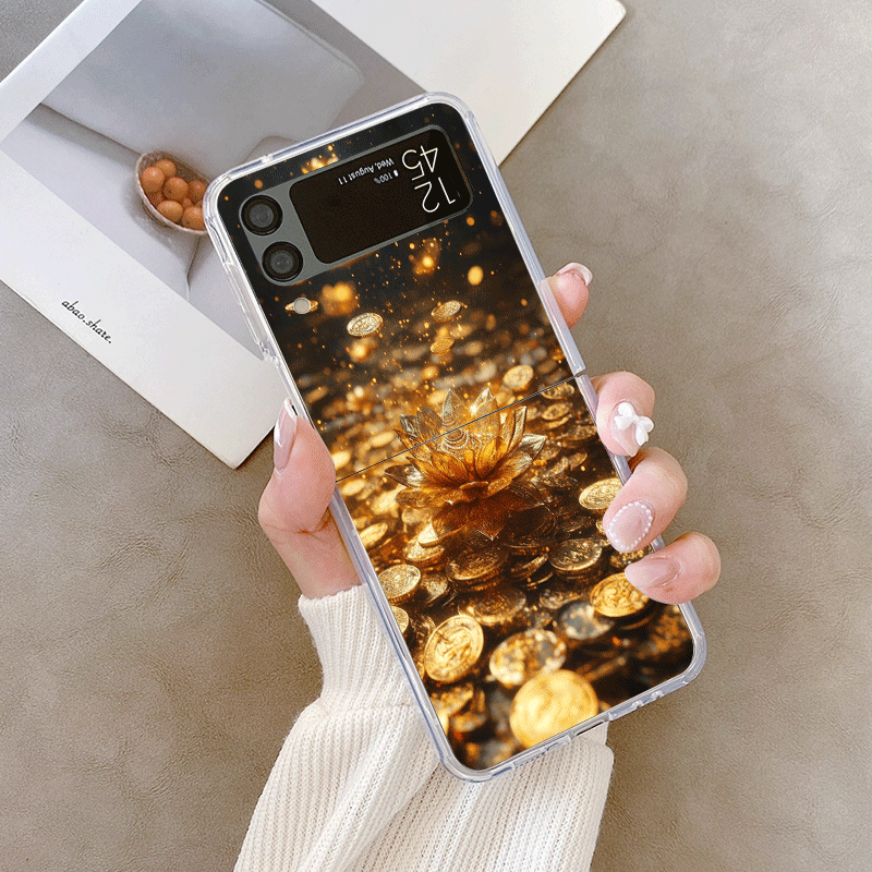 Creative Golden Lotus Flower P - Phone Cases Z Flip 7 ulasan dan harga