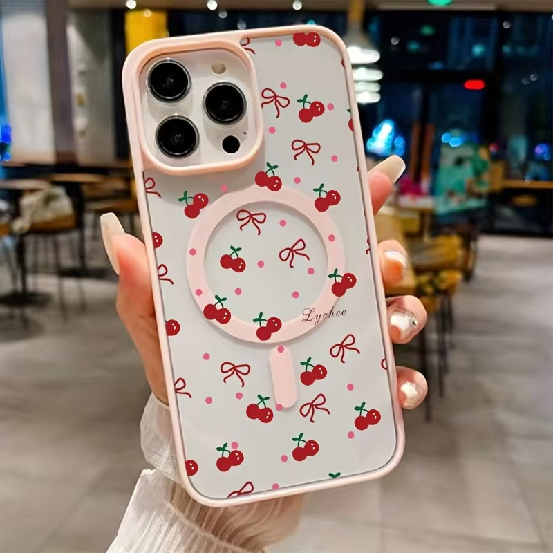 Red Cherry Printed Magnetic Ph - Phone Cases Transparent ulasan dan harga