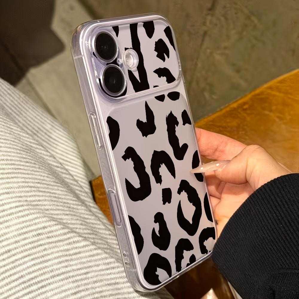 Black leopard print transparen - Phone Cases Leopard Print ulasan dan harga