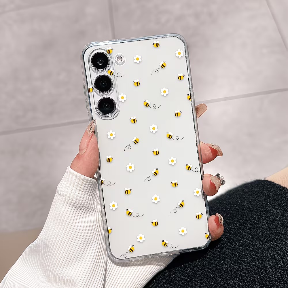 Transparent TPU Cute Bee Daisy - Phone Cases Transparent ulasan dan harga