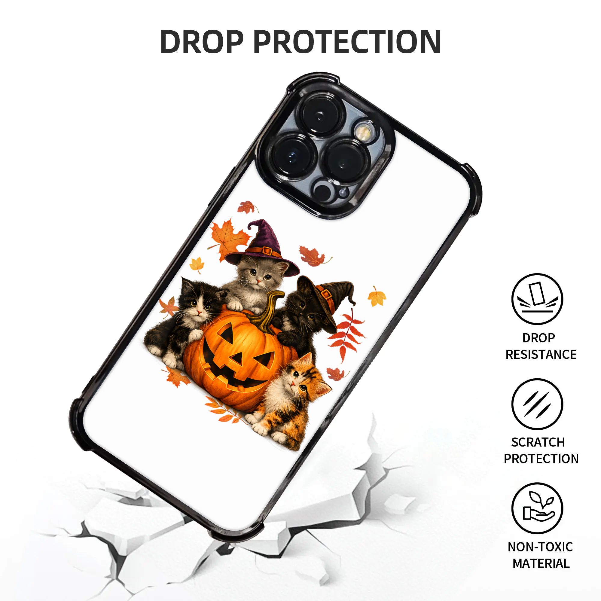 Halloween Cute Cats Pumpkin Sp - Phone Cases Kids ulasan dan harga