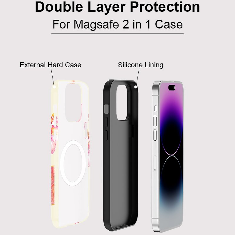 For Magsafe 2 in 1 Flower Patt - Phone Cases Burga ulasan dan harga