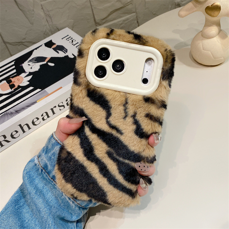 Luxury Zebra Pattern Fluffy Pl - Phone Cases Iphone ulasan dan harga