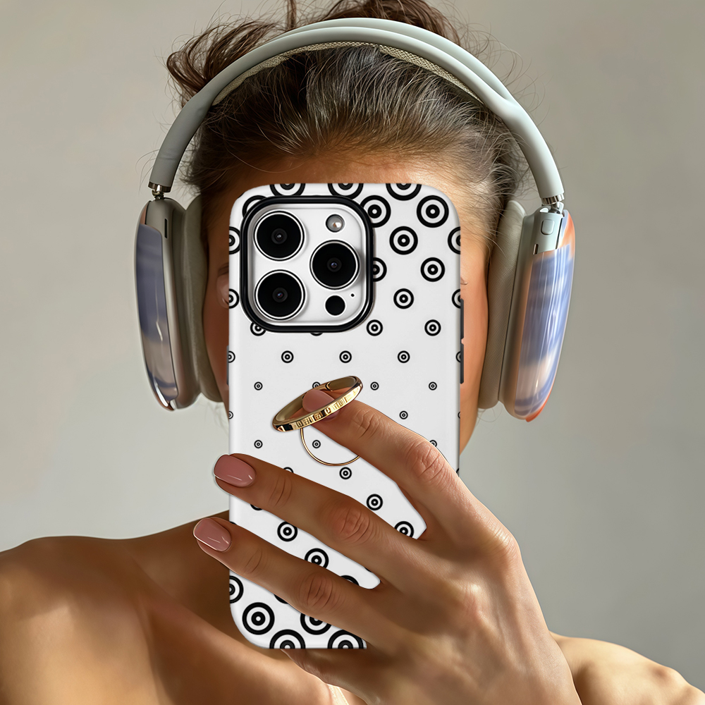 Black White Target Dot Phone C - Phone Cases Target ulasan dan harga