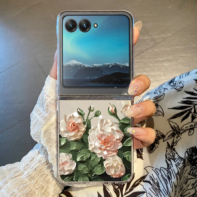 White Flowers Pattern Phone Ca - Phone Cases Transparent ulasan dan harga