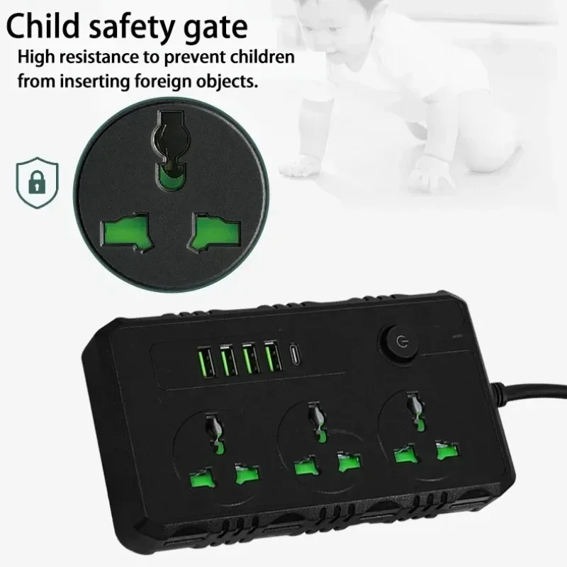 Power Strip with 4 USB and 1 T - Phone Cases Uk ulasan dan harga