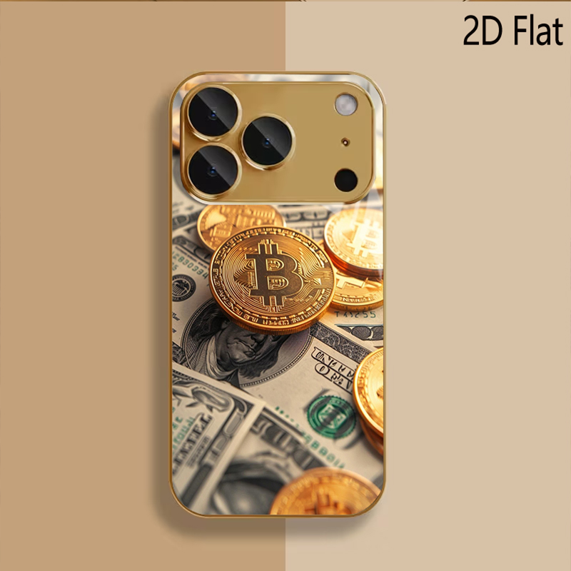 Bitcoin print Patterned temper - Phone Cases With Camera Cover ulasan dan harga