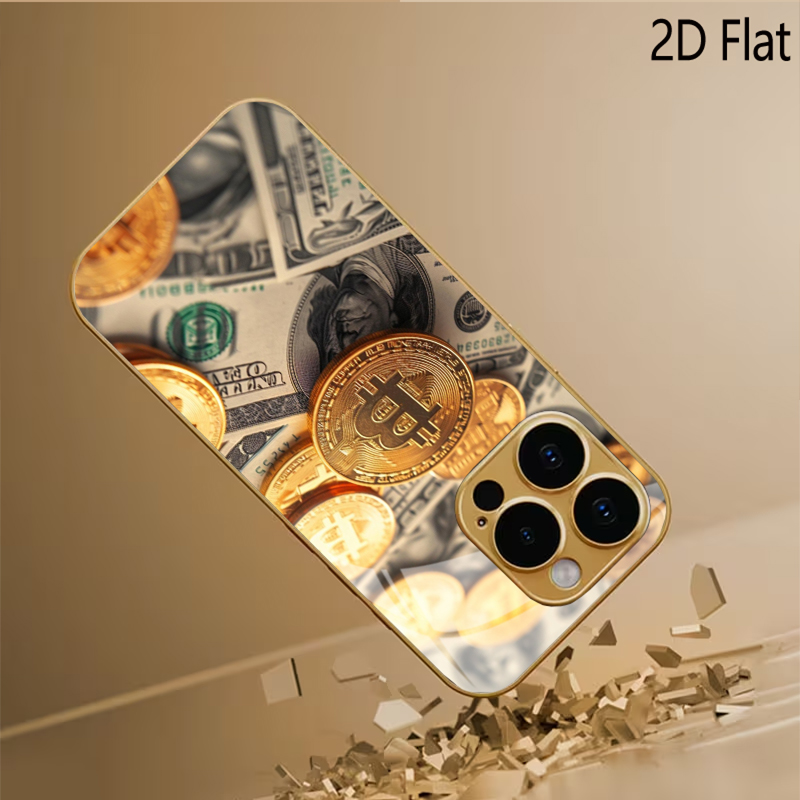 Bitcoin print Patterned temper - Phone Cases With Camera Cover ulasan dan harga