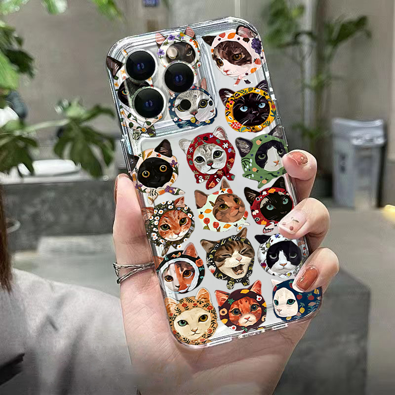 Cute Bandana Cat Clear Phone C - Phone Cases Galaxy A17 ulasan dan harga