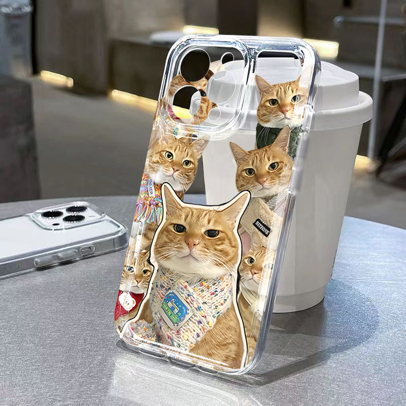 Cute Bandana Cat Clear Phone C - Phone Cases Galaxy A17 ulasan dan harga