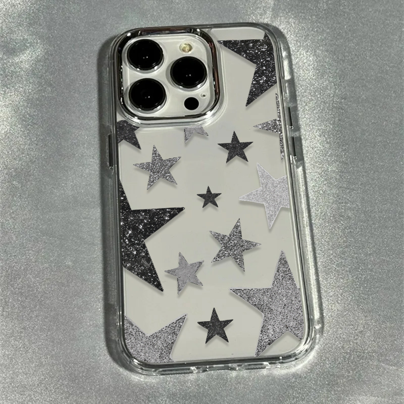 Shining Star Trendy Pattern Tr - Phone Cases Transparent ulasan dan harga
