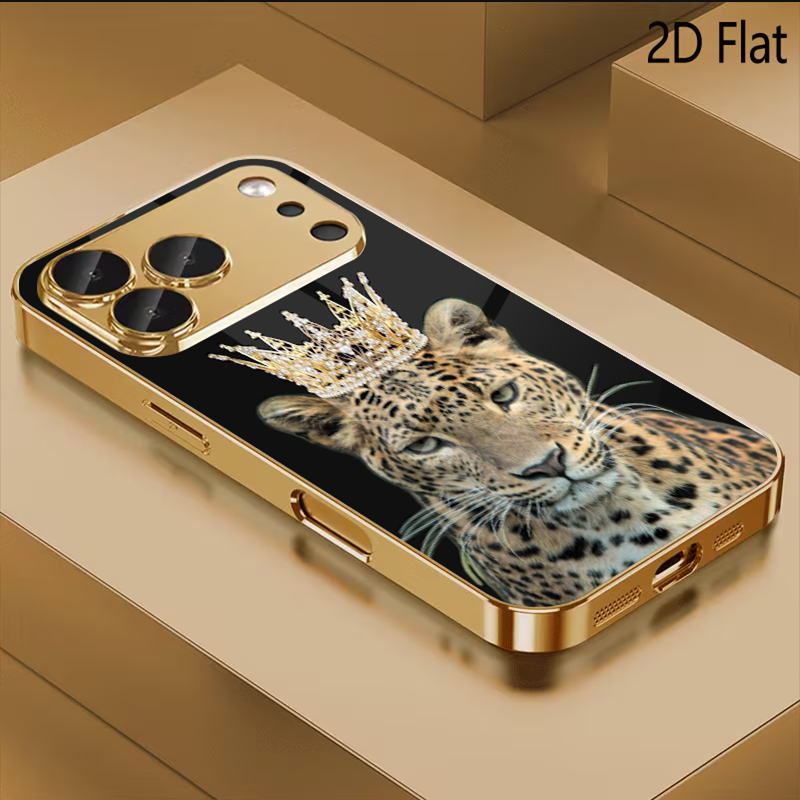 Leopard King Patterned tempere - Phone Cases With Camera Cover ulasan dan harga