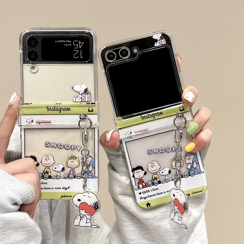 Cute Cartoon Snoopy Charlie Br - Phone Cases Z Flip 7 ulasan dan harga