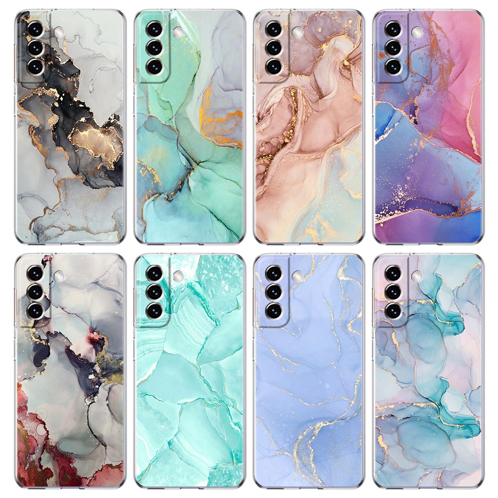 Marble Clear Silicone Phone Ca - Phone Cases Burga ulasan dan harga