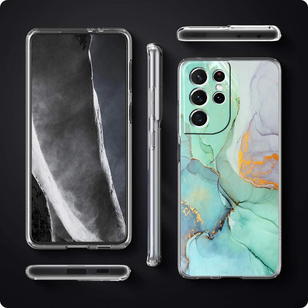 Marble Clear Silicone Phone Ca - Phone Cases Burga ulasan dan harga