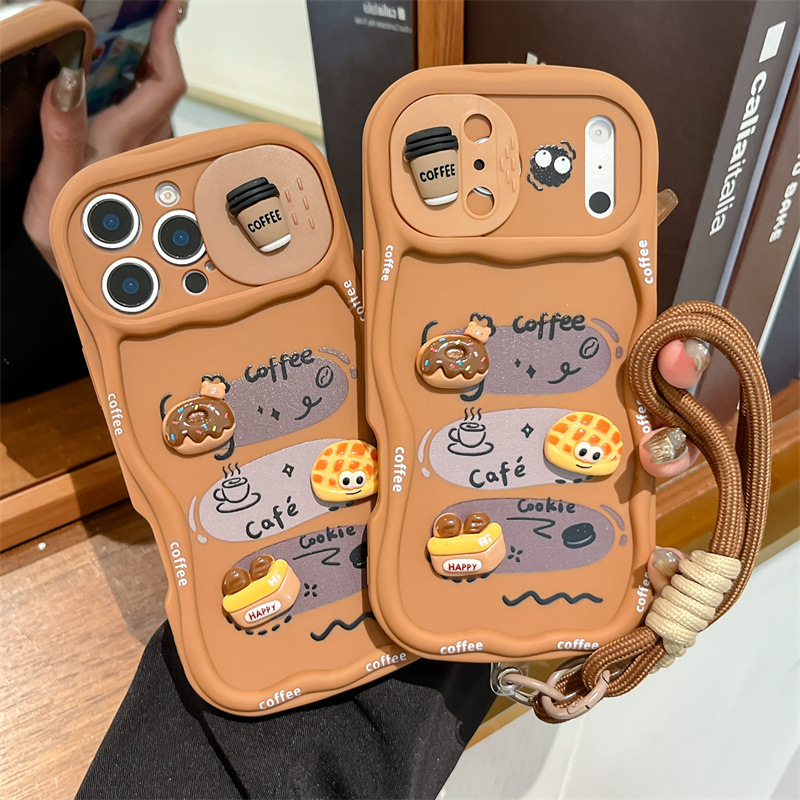 3D Cartoon Bread With Wrist St - Phone Cases With Camera Cover ulasan dan harga