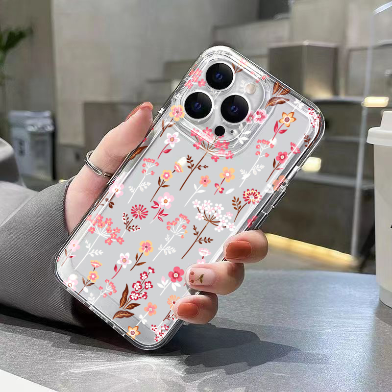 White Pink Floral Transparent  - Phone Cases Transparent ulasan dan harga