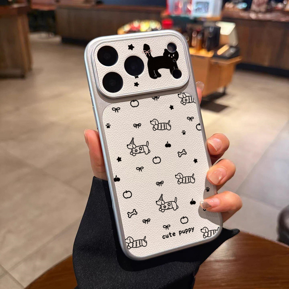 Cute Puppy Leather Phone Case  - Phone Cases With Camera Cover ulasan dan harga