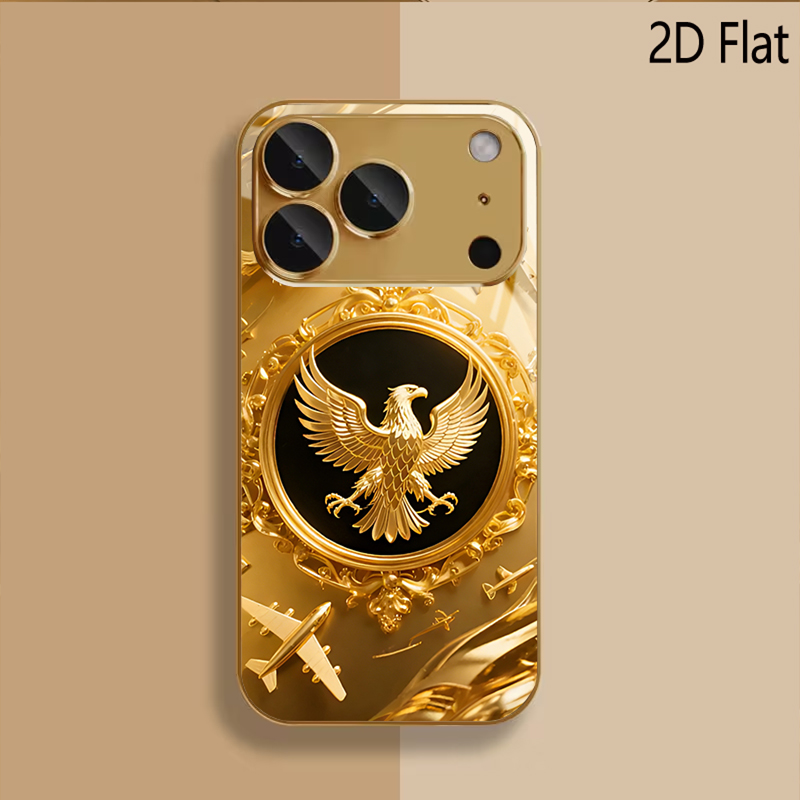 Golden Wing Patterned tempered - Phone Cases With Camera Cover ulasan dan harga