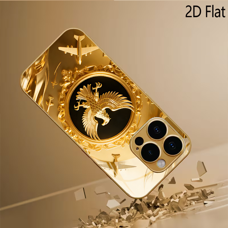 Golden Wing Patterned tempered - Phone Cases With Camera Cover ulasan dan harga