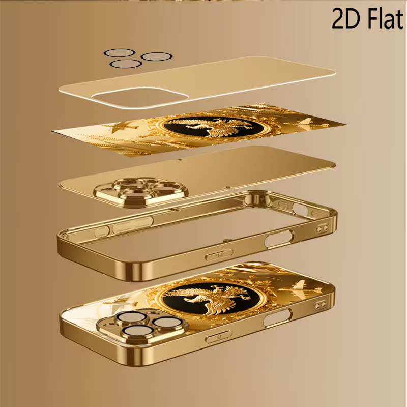Golden Wing Patterned tempered - Phone Cases With Camera Cover ulasan dan harga