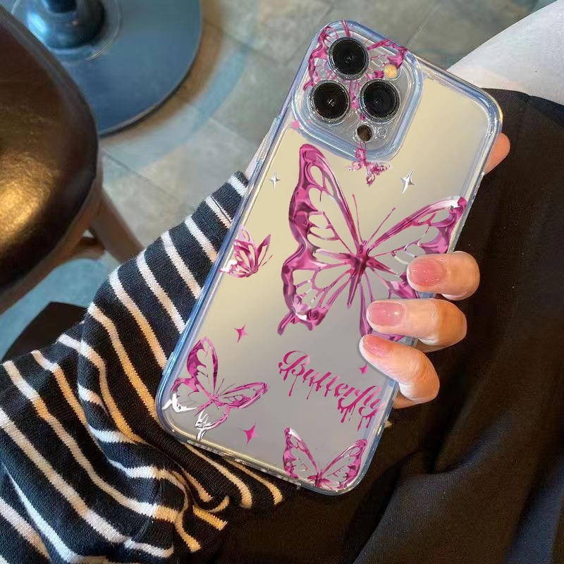 Y2K Glitter Butterfly Phone Ca - Phone Cases Transparent ulasan dan harga