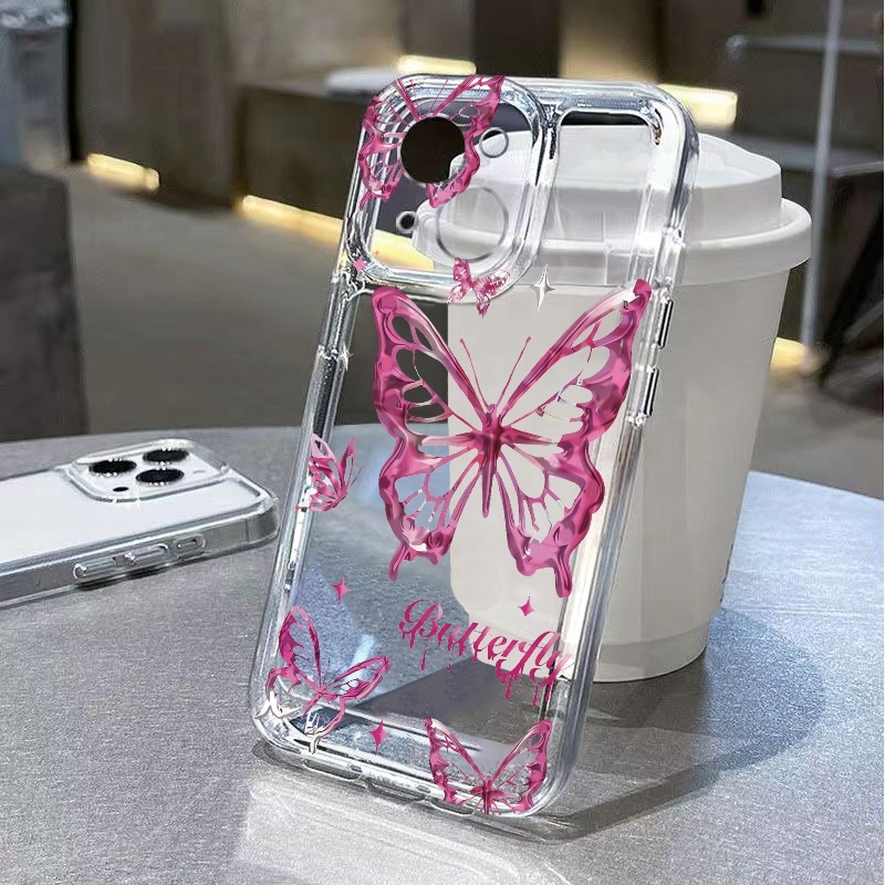 Y2K Glitter Butterfly Phone Ca - Phone Cases Transparent ulasan dan harga