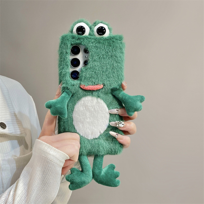 Plush Frog Phone Case, Cute Gr - Phone Cases Samsung Galaxy ulasan dan harga