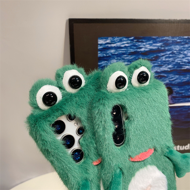 Plush Frog Phone Case, Cute Gr - Phone Cases Samsung Galaxy ulasan dan harga